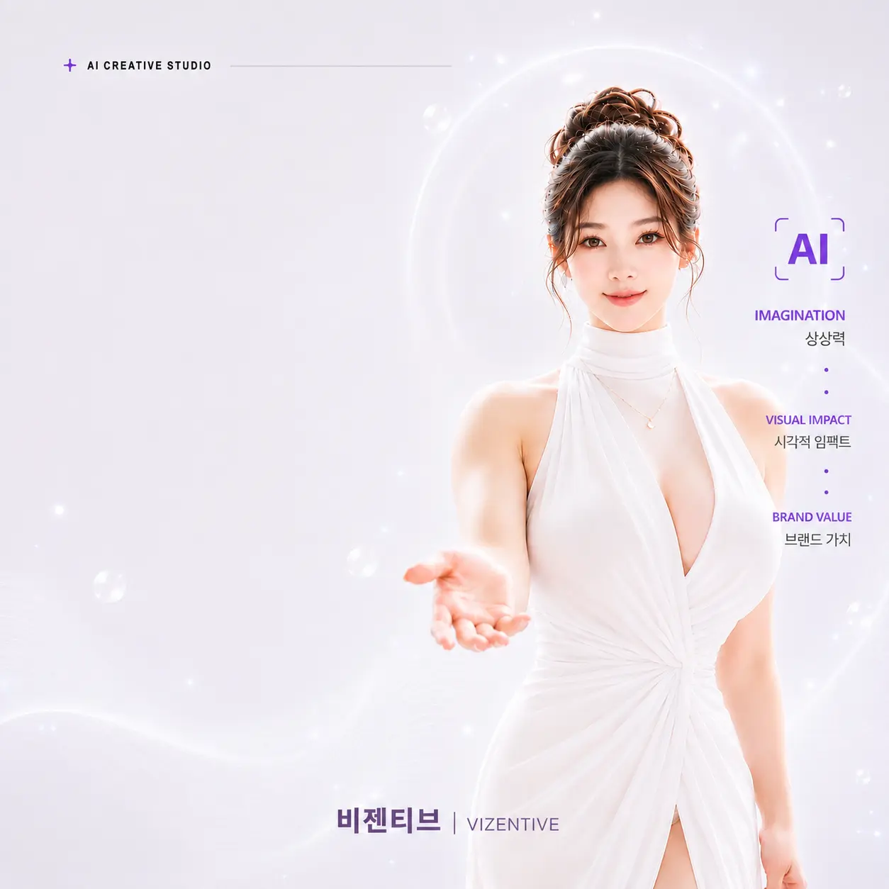 비젠티브 전신형 AI 마스코트 배경